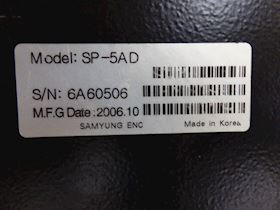 Samyung Model SP-5AD power supply #2