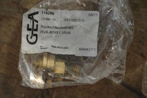 Gea Westfalia Tilbage slags Ventil MS - 1