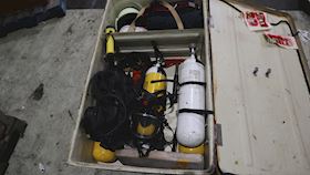 Fireman's equipment complete in cabinet #5