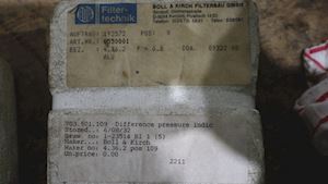 Boll & Kirch Filterbau Differrence Pressure Indic.  Type: 4.36.2 - 1