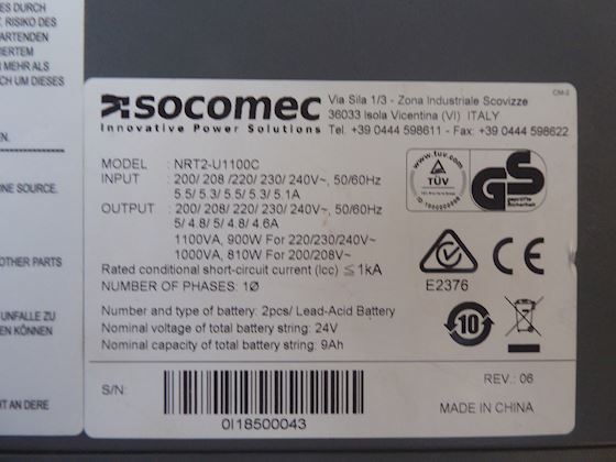 SOCOMEC   UPS POWER SUPPLY #2