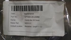 Alfa Laval Gravity Disc 50,5 mm  560916-01 - 1