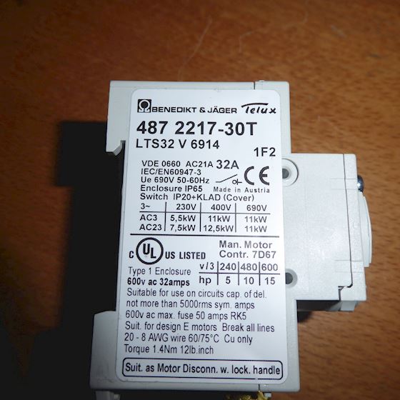 BENEDITK & JAGER SWITCH 487 2217-30T #1
