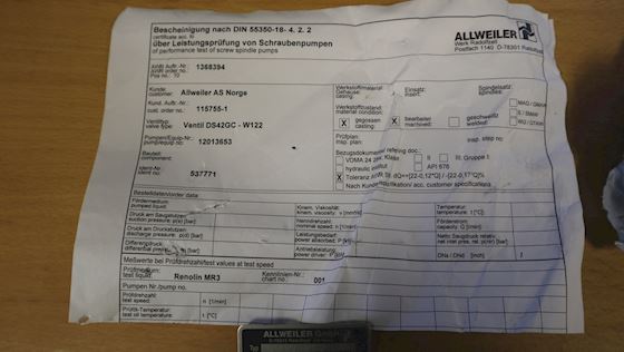 Allweiler AG DS42GC  Pressure relief Valve Screw Sprimg #7