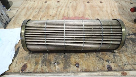 Lubricating oil cooler inserted #1