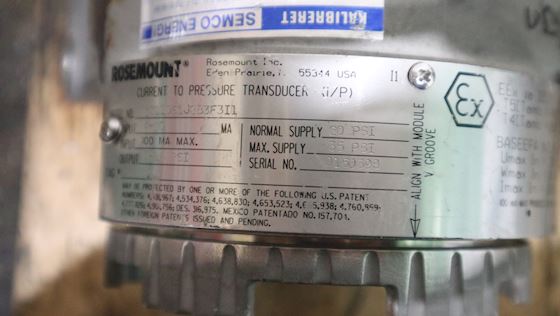 Rosemount 3311DS1J2B3F3I1 Electro-pneumatic transducer #8