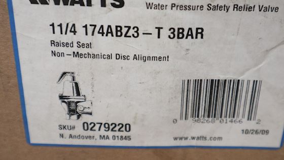 Watts Safety Valve 174ABZ3 #8