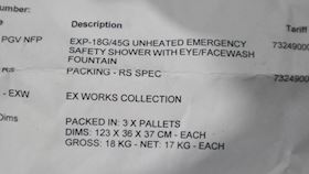 Emergency Safety Shower #7