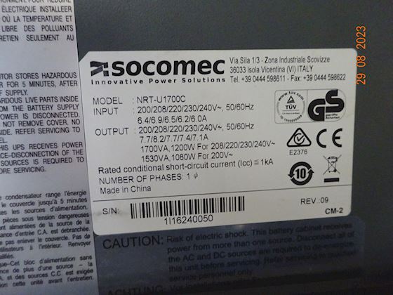 SOCOMEC  UPS NRT-U1700C #2
