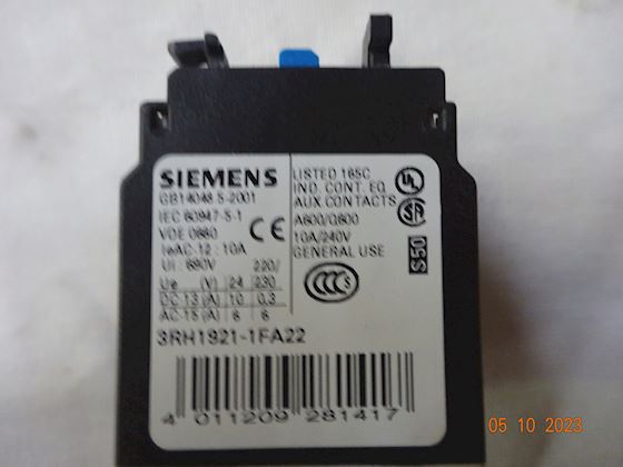 Siemens Aux. Switch Block 3RH1921-1FA22 #2