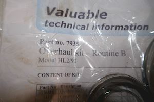 Sperre Overhaul Kit- Routine B for HL2/90 - 1