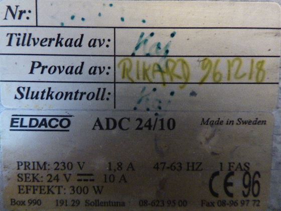 Eldaco ADC24/10 power supply #2