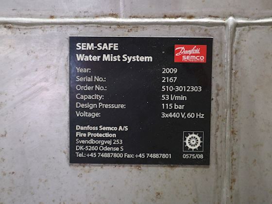 Danfoss Semco Sem-Safe Water Mist Fire Protection System #24